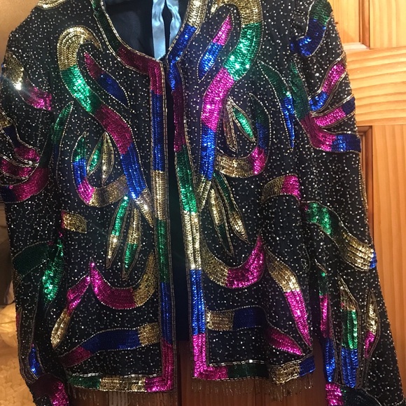SCALA Vintage Sequined Jacket - Picture 1 of 3